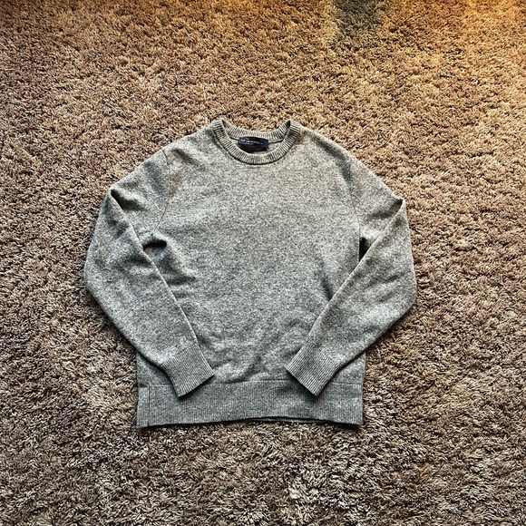 Men's Gray Sweater made of lamb wool - Picture 1 of 4